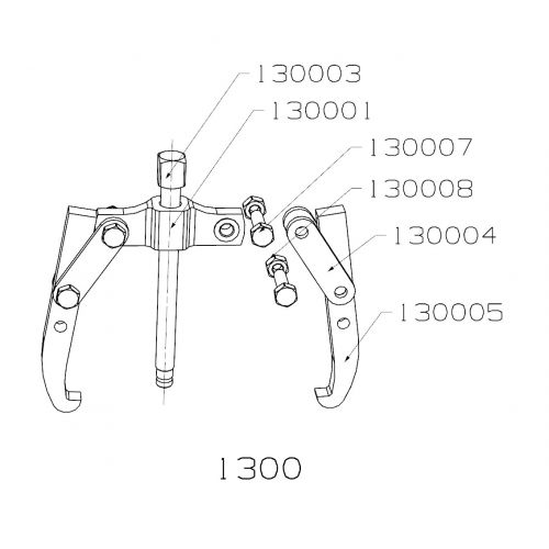 EXTRACTOR FORZA SERIE 1300 MECÁNICO DE 2 PATAS